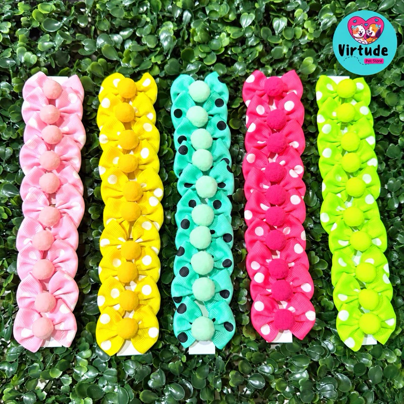 Kit 50 Laços Pet Luxo para Cachorro Coloridos