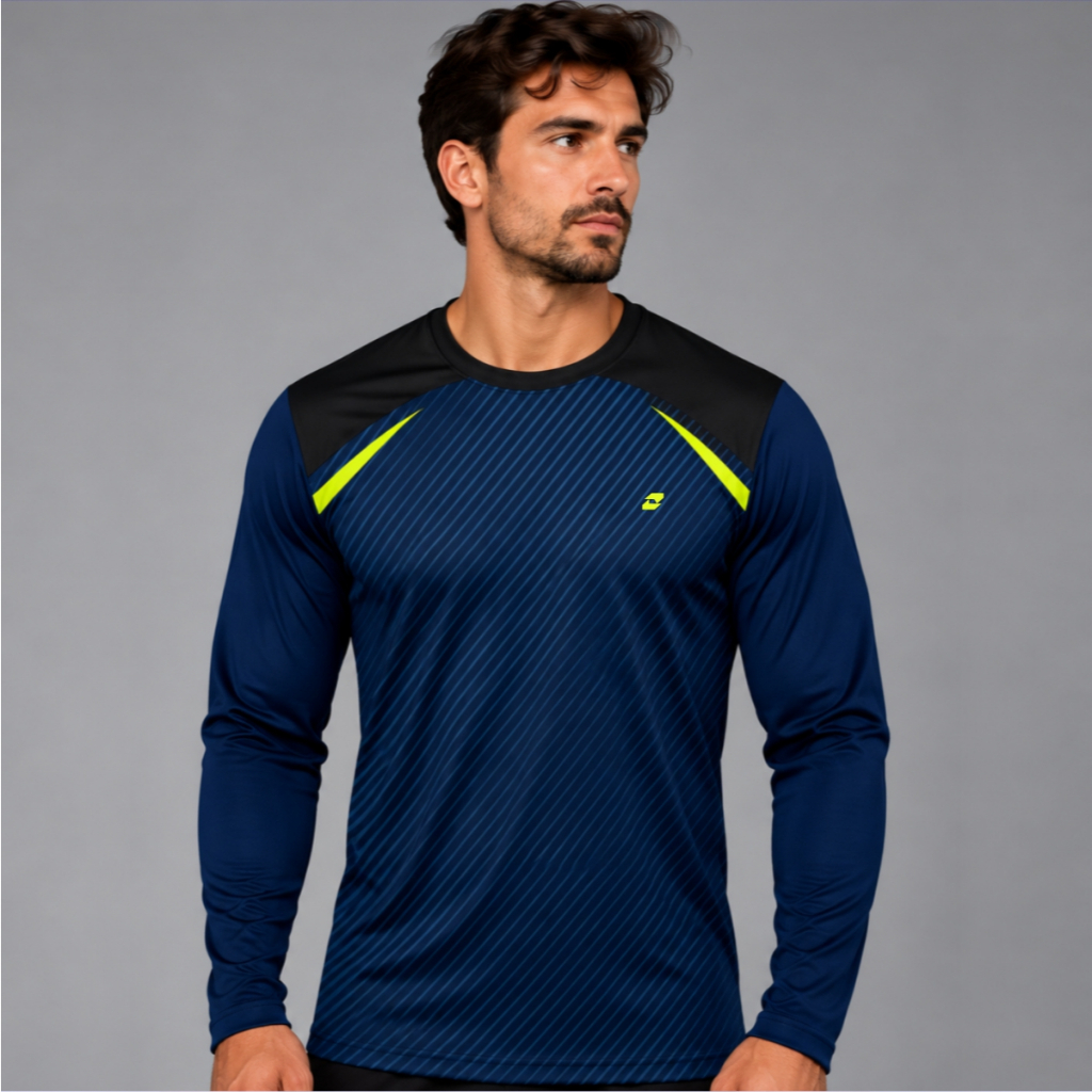 Camiseta Masculina Manga Longa Dry Fit Proteção UV30+ Segunda Pele Tecido Leve e Confortável Termica