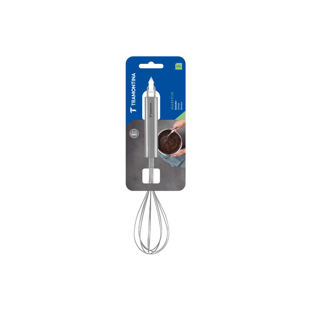 Imagem Batedor de Ovos Fouet Grande Tramontina Marffim Aço Inox 29 cm Molhos