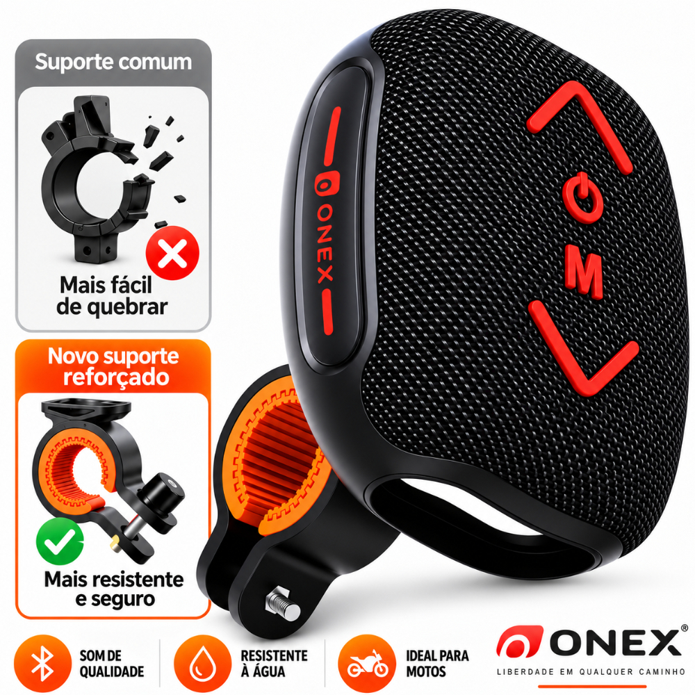 Caixa de Som Bluetooth Portátil 7W à Prova d'Água IPX6 para Moto Bicicleta TWS TF USB para Uso Externo