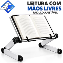 Suporte para Livro Ajustável 360° de Mesa Apoio para Leitura Regulável