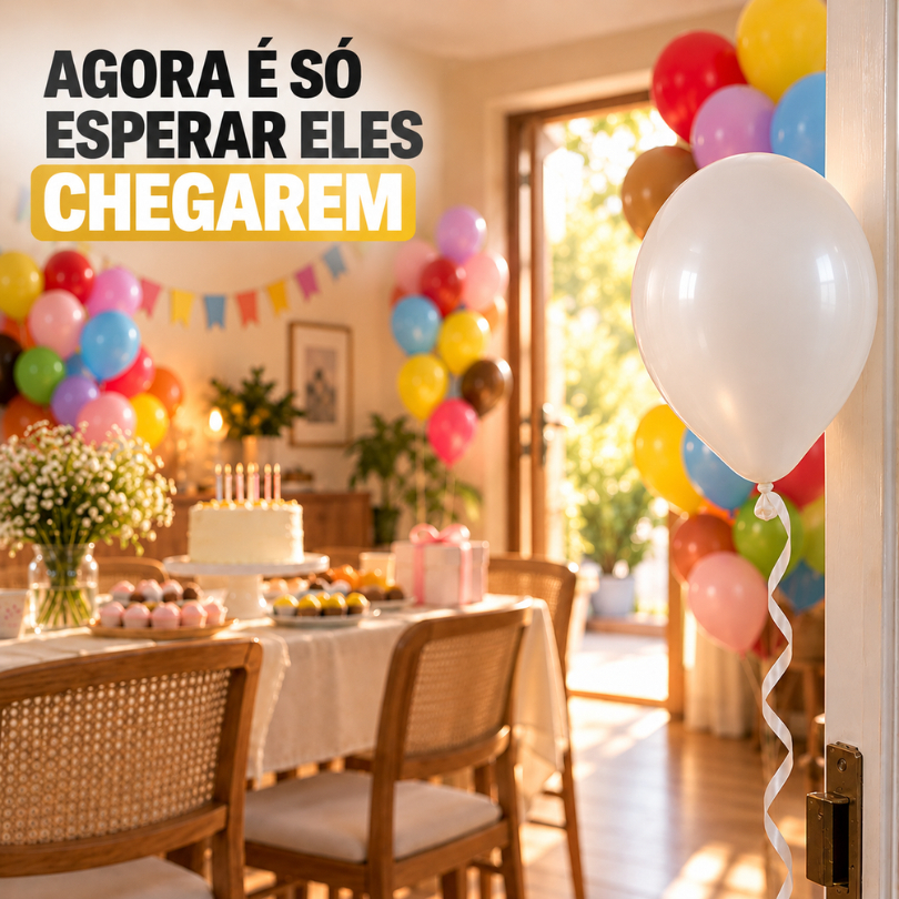 Kit 300 Balão Liso +Bomba de Encher Bexiga Decoração 6'' Comemoração Bola Festa Surpresa Aniversário — imagem 2 de 2