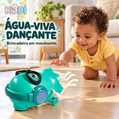 Brinquedo Água-viva Dançante com Música, Luzes e Desvio de Obstáculos para Bebês KODI