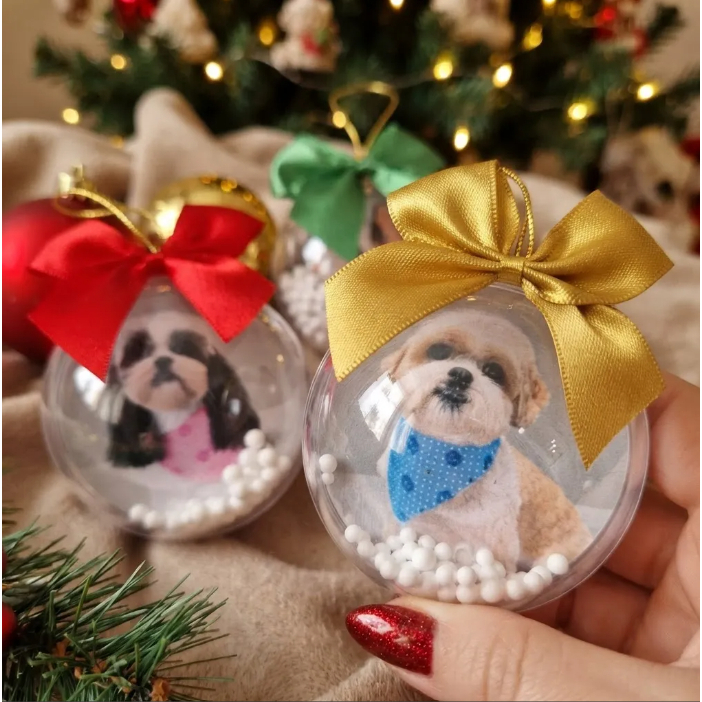 Bolinha de Natal Personalizada 6,5cm Esfera Natalina Enfeite de Natal