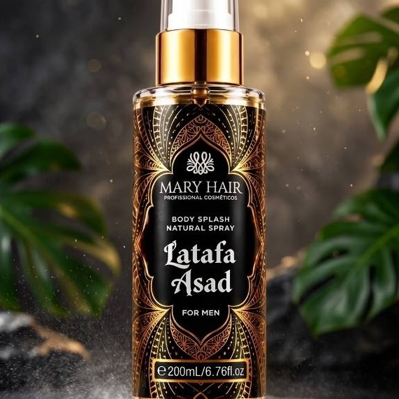 Body Splash Latafa Asad Masculino 200ml Mary Hair