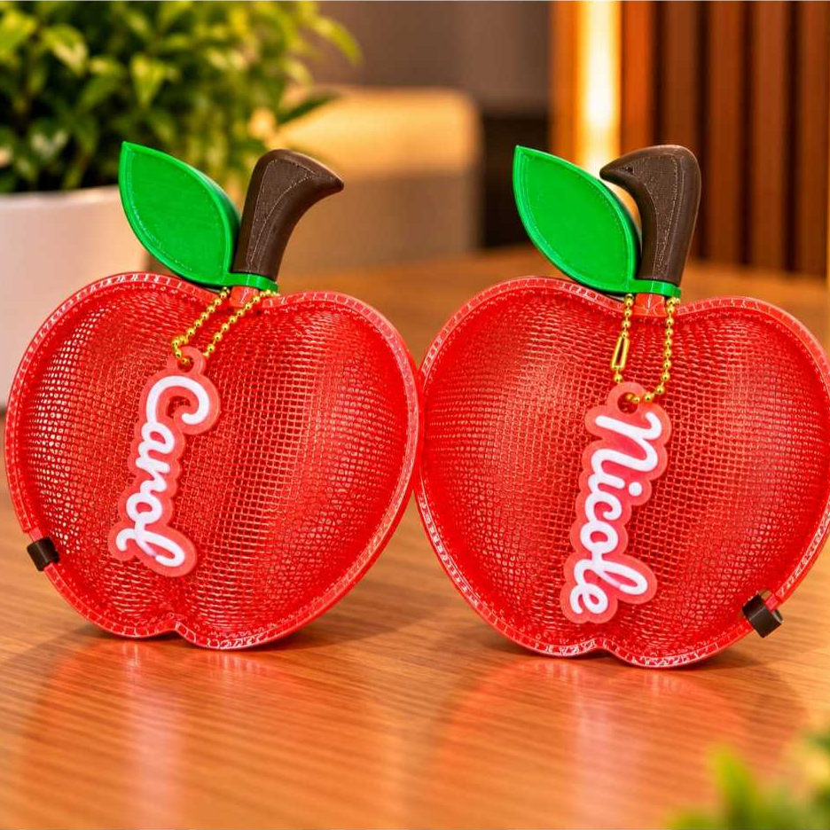 Maçã Personalizada com Chaveiro – Porta Doces Criativo | Impressão 3D