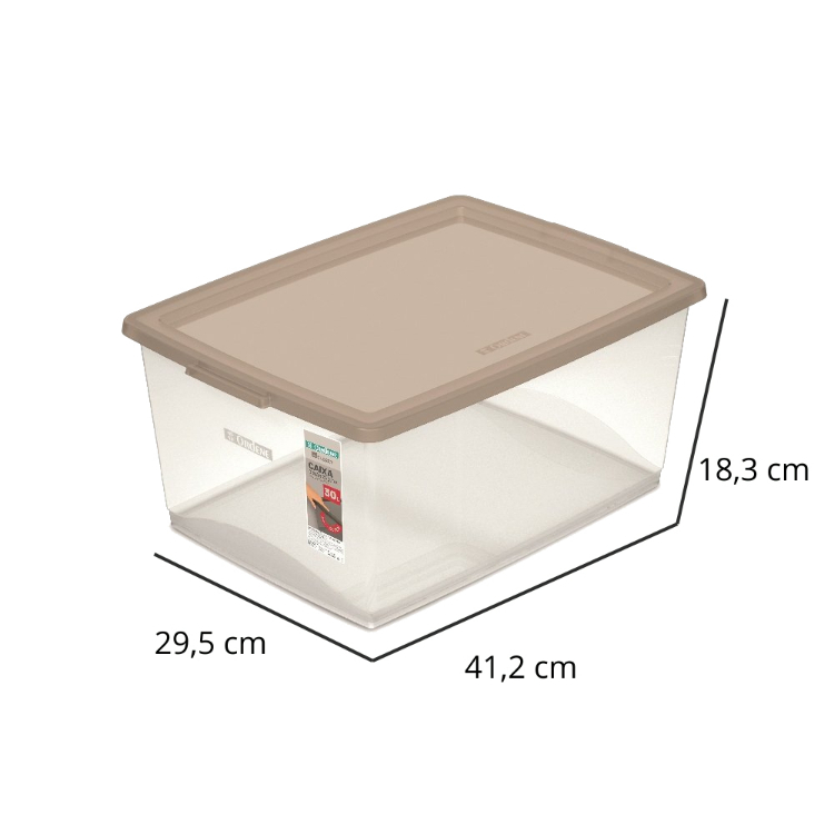 Kit 3 Caixas Organizadoras 30L Cappuccino My Closet Ordene — imagem 2 de 2