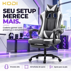 Cadeira Gamer Profissional Ajustável, Reclinável e Confortável para Escritório e Estudos -F19