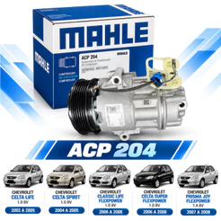 Compressor Ar Condicionado Mahle ACP204 Chevrolet Celta Classic Corsa Prisma 2000 a 2008