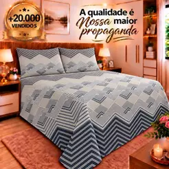 Kit Lençol 3Pçs Percal 500 Fios Casal Queen Linha Luxo Premium