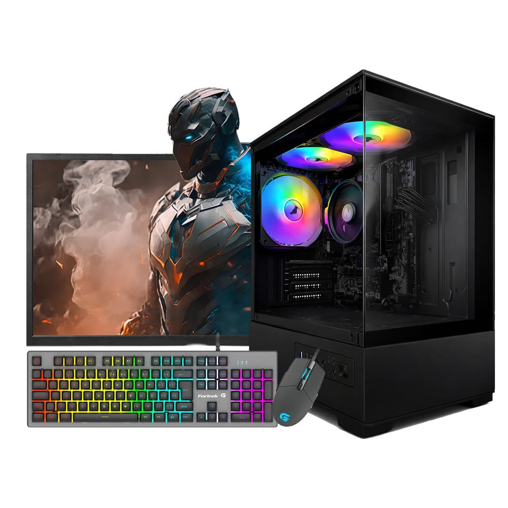 PC Gamer Completo AMD Ryzen 7 5700G, 16GB RAM, SSD NVMe 500GB, 750W 80 Plus, Mon