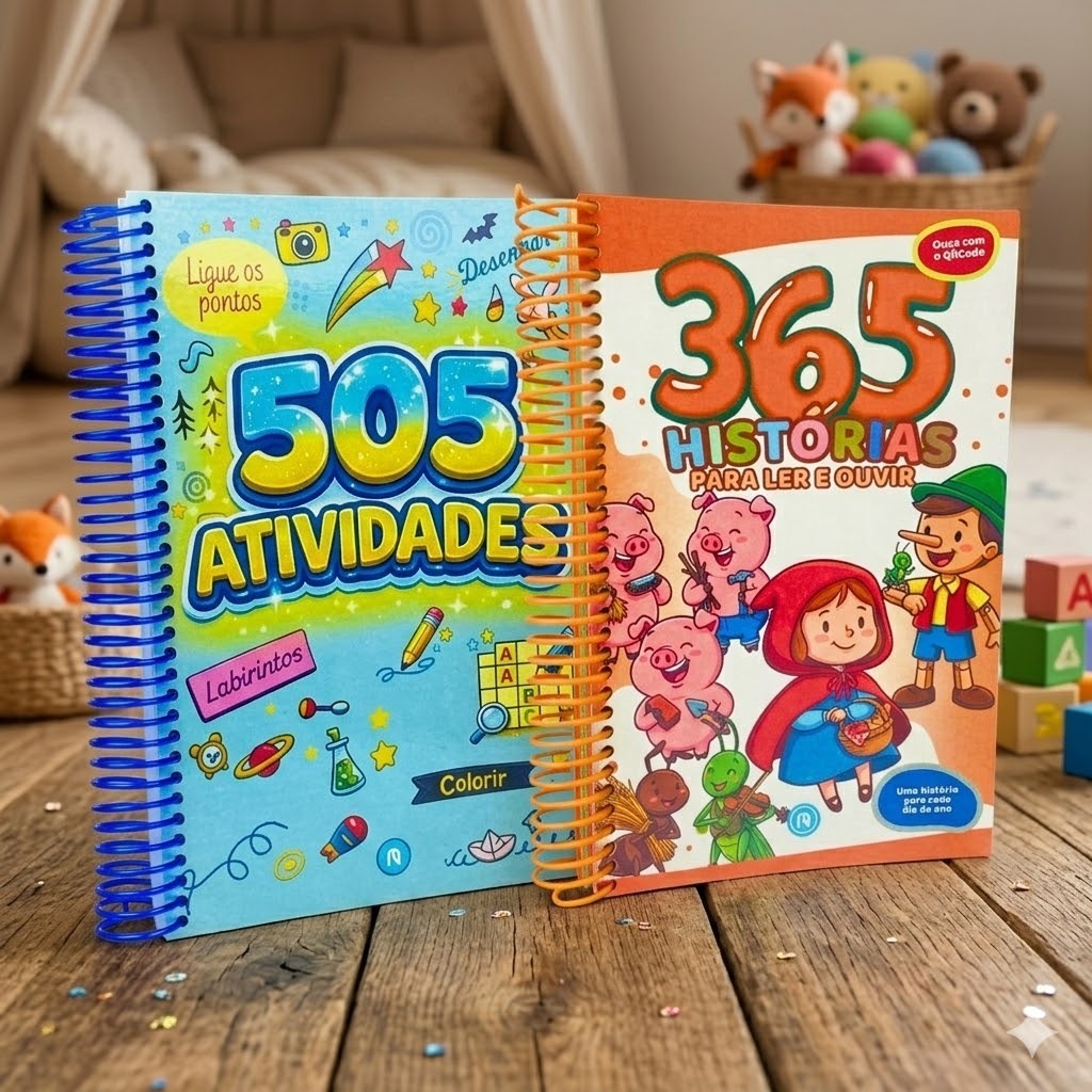 Kit C/2 Livros / 365 Contos Diversos + 505 Atividades 