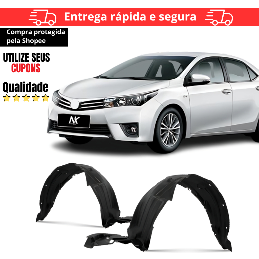 Par/Un Parabarro Dianteiro Corolla 2015 2016 2017 2018 2019 Mold. Original em Oferta na Shopee