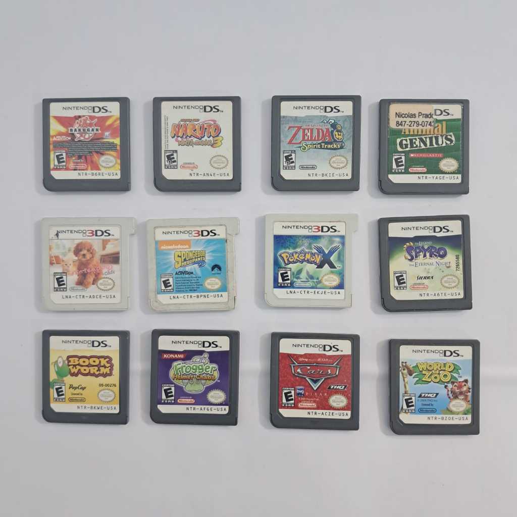 Jogos Nintendo DS e 3DS - Naruto / Zelda / Spyro / Frogger / Carros Disney / Pokémon / Animal Genius