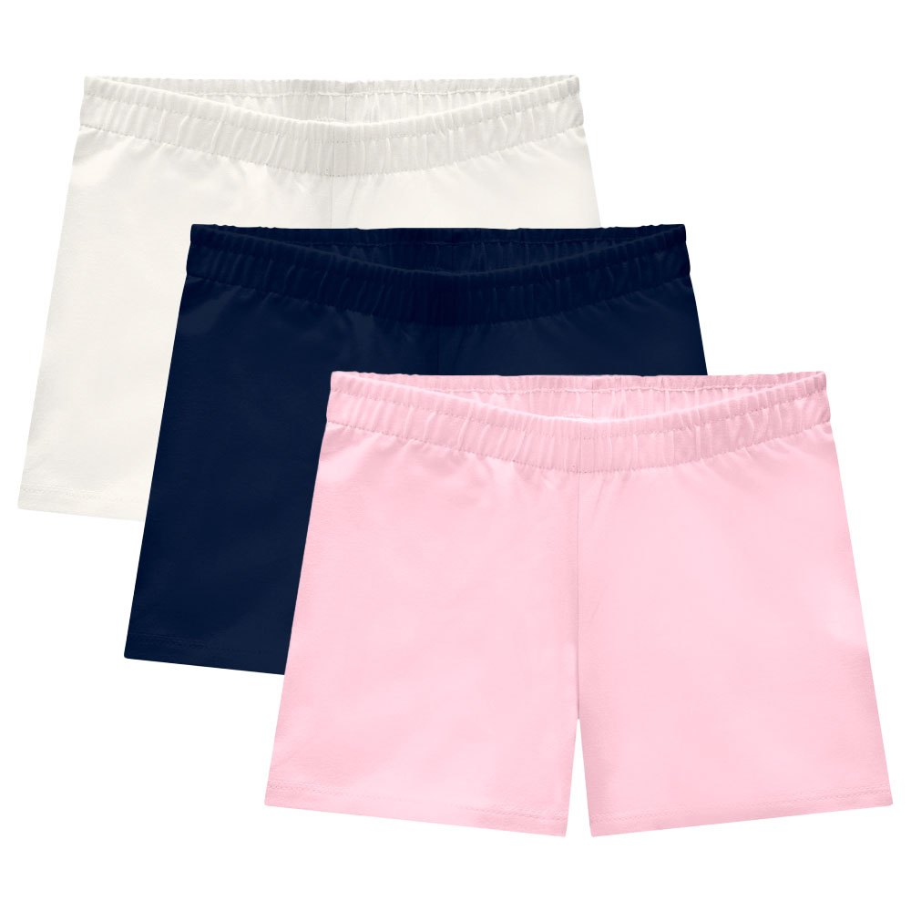 Short Curto Para Usar Por Baixo do Vestido e Saia Bebê Infantil Menina em Cotton - Kyly