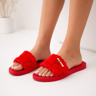 Sandália Chinelo Slide Feminino Adulto Pala Pelúcia Pelinhos Macios Delicada Barato em Oferta na Shopee