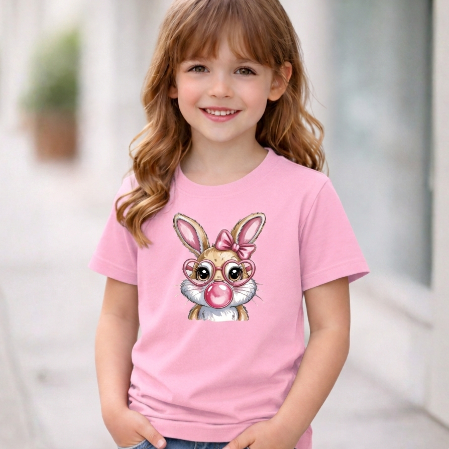 Camiseta Infantil Páscoa T Shirt Menina Estampa Coelhinha 100% Algodão Premium Presente Criativo Edição Limitada Pascoa em Oferta na Shopee