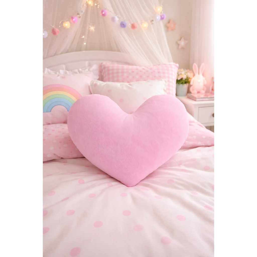 ALMOFADA CORAÇAO DE PELUCIA de 38 cm/PELUCIA DECORATIVA