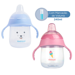 Copo de Treinamento com Tampa Alça Graduado Bico de Silicone Menino Menina Pimpolho em Oferta na Shopee