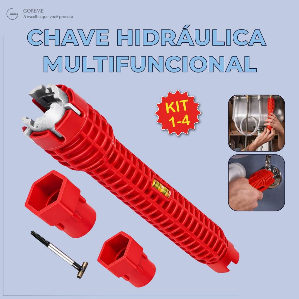 Chave Hidraulica Multifuncional Versátil 8 em 1 Ajustável para diferentes tamanhos em Oferta na Shopee