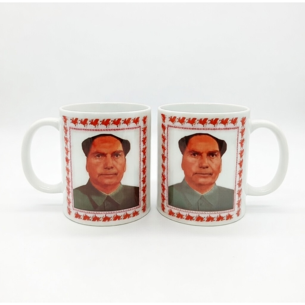 Caneca meme Bolsonaro-Tse Tung Bolsoxina Cerâmica 325ml Sublimação Personalizado Social Credit Batle