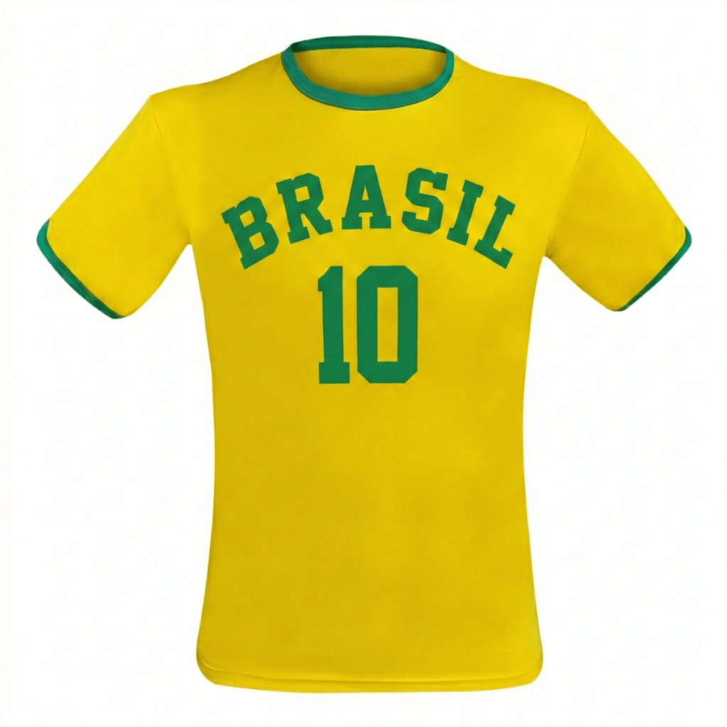Camisa Do Brasil Juvenil Unissex Adolescente 8 A 16 Anos Copa 2026