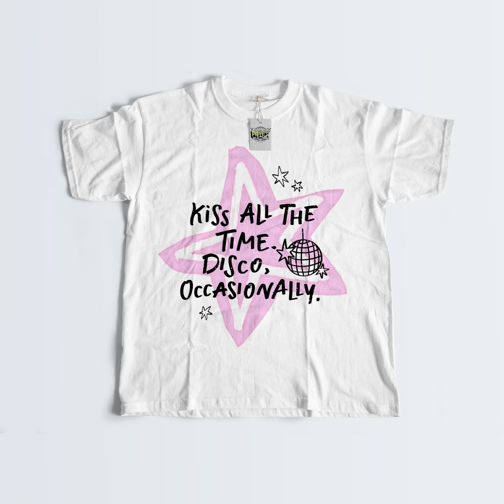 CAMISETA - HARRY STYLES -  KISS ALL THE TIME DISCO OCCASIONALLY - TOGETHER TOGETHER TOUR - 100% ALGODÃO  + BRINDES