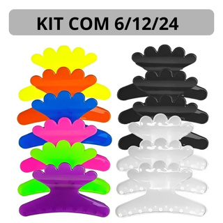 Kit 6, 12 ou 24 Piranhas de Salão Para Cabelos Coloridos em Oferta na Shopee