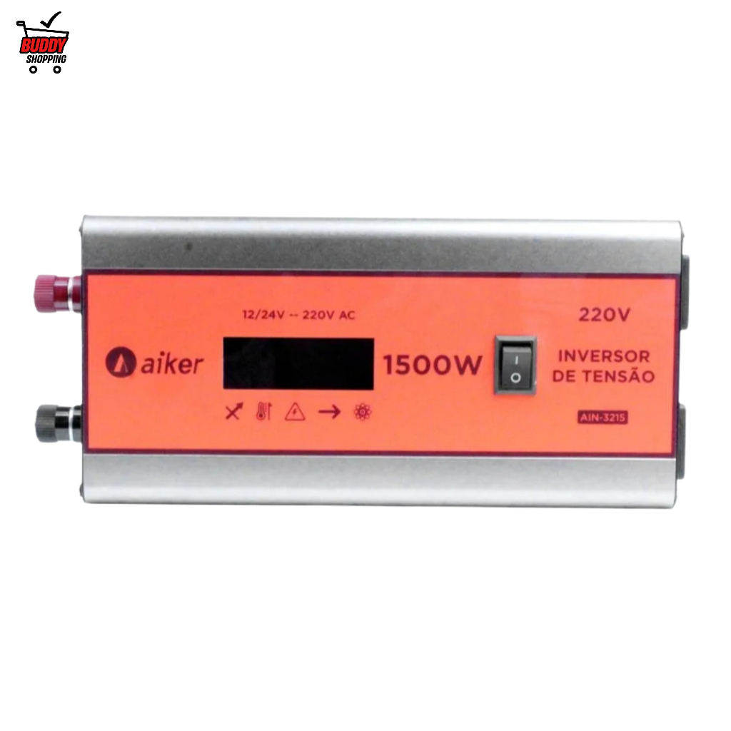 Inversor De Tensão Automotivo AIN-3115 AIN-3215 1500W 12V 24V Para 110V 220V USB Caminhão Carro Novo em Oferta na Shopee