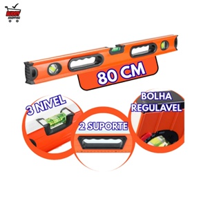 Nível Bolha Alumínio Prumo E Nível Com Imã 80cm 60cm 40cm E 19 Polegadas 3 Bolhas em Oferta na Shopee