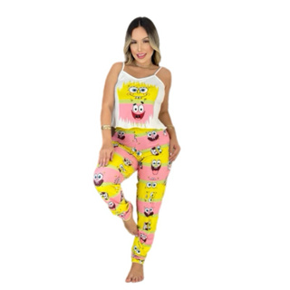 Pijama Calça e camiseta Estampa Temática em Oferta na Shopee