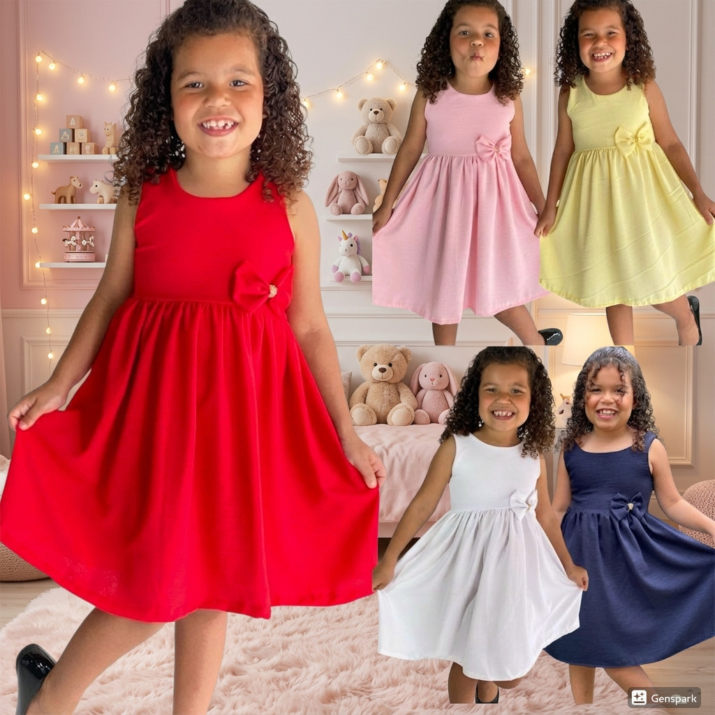 VESTIDO INFANTIL MENINA RODADO PARA FESTAS IGREJAS FORMATURAS CASAMENTOS BATIZADOS