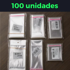 Saco Adesivado Transparente Kit Com 100 Saquinho Adesivo Embalagem