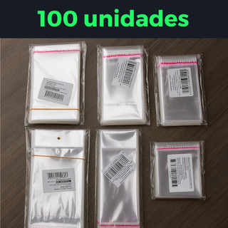 Saco Adesivado Transparente Kit Com 100 Saquinho Adesivo Embalagem