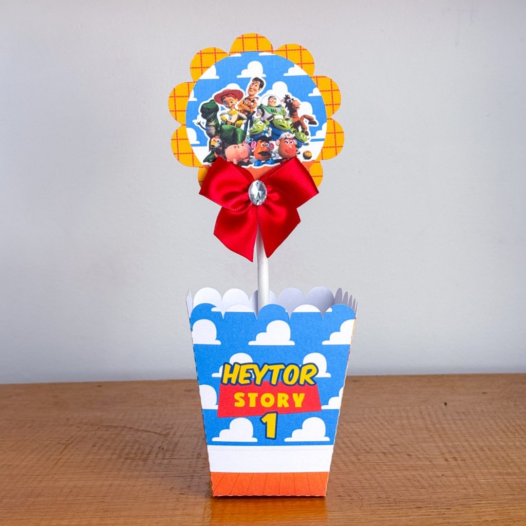 Envio Rápido Kit Centro De Mesa Personalizado Toy Story | Enfeite Cachepô | Decoração