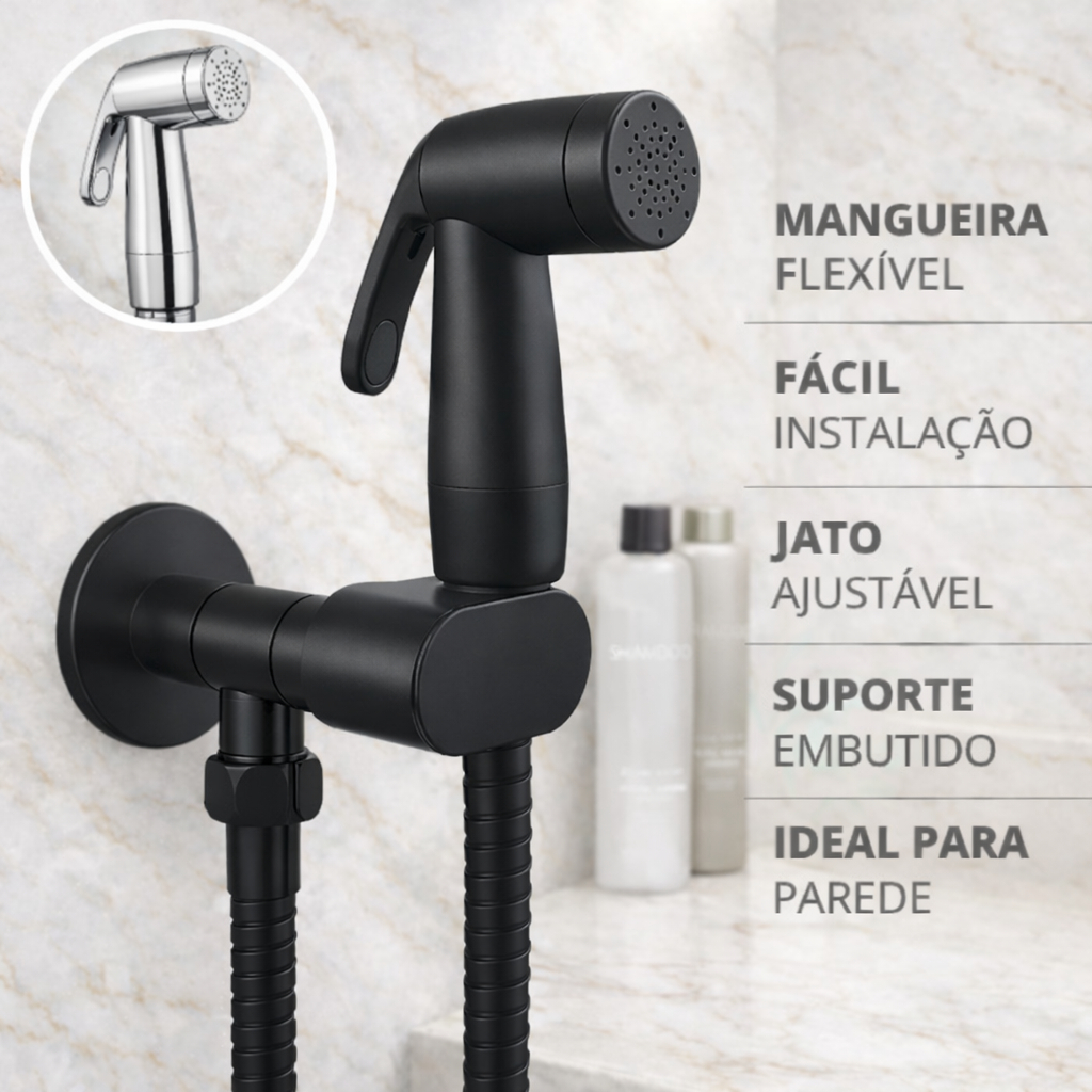 Ducha Higiênica Banheiro Chuveirinho Luxo Com Acoplador Abs em Oferta na Shopee