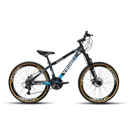 Bicicleta Kit VikingX Tuff 25/30 Aro 26 Vmaxx Freio a Disco Cambios Shimanos 21V Preto Azul