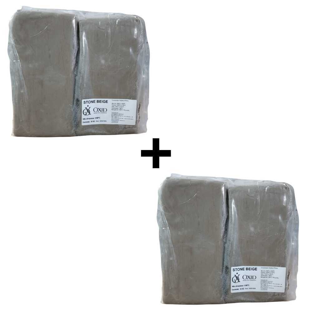 KIT ECONOMICO DE MASSA OXID STONE BEIGE 20Kg 2X10Kg PROMOÇÃO