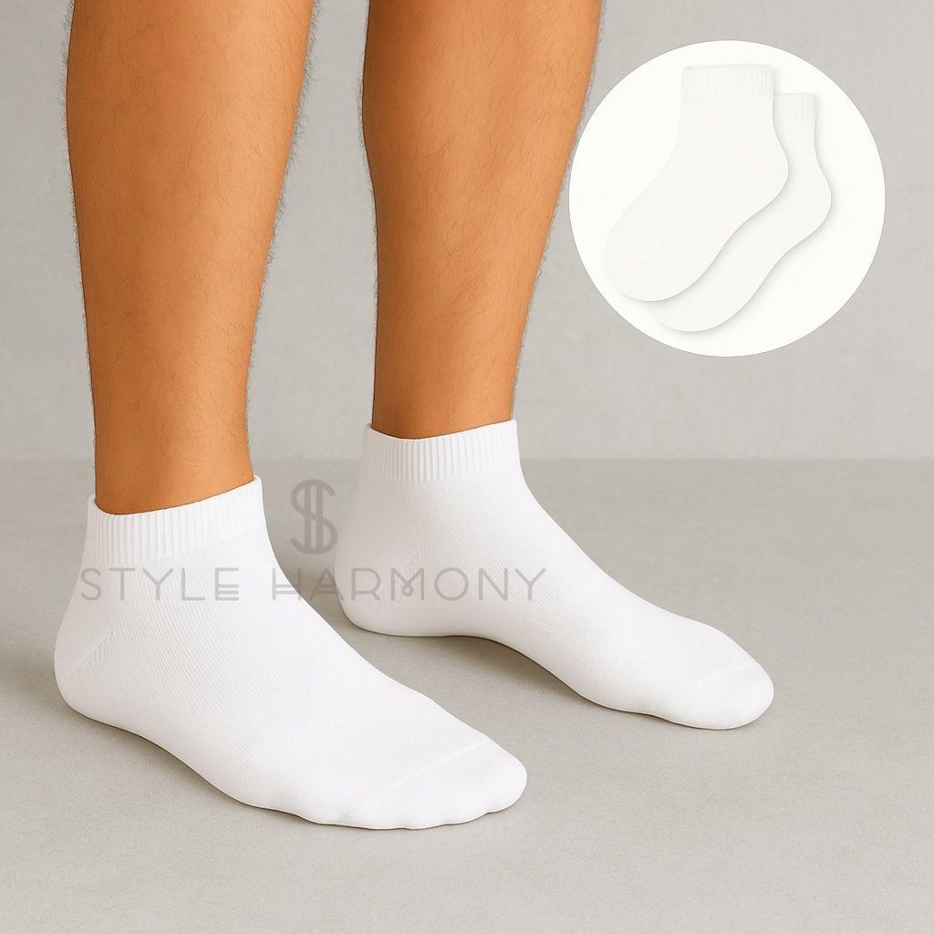 Kit com até 12 Pares de Meias Branca Cano Médio com Algodão em Oferta na Shopee
