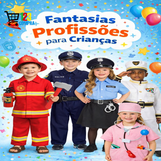 Fantasia Infantil de Bombeiro Completa com Acessórios – Para Crianças de 6 a 11 anos – Ideal para Festas, Carnaval e Hal em Oferta na Shopee