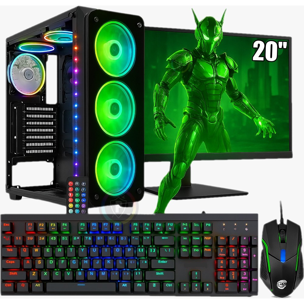 Pc Gamer Completo Intel I7 10 Geração 5.1Ghz / Placa Video Rx 580 16GB DDR5 / 32