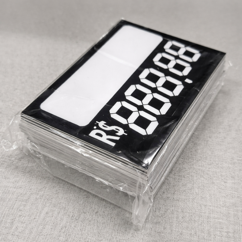 100 Etiquetas M PVC Dígito Reutilizável Para Lojas Vitrines Preço