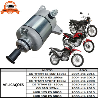 Motor Partida Arranque Cg Titan Fan 150 Bros 150 2004 a 2015 125 2009 a 2015 Substituição original em Oferta na Shopee