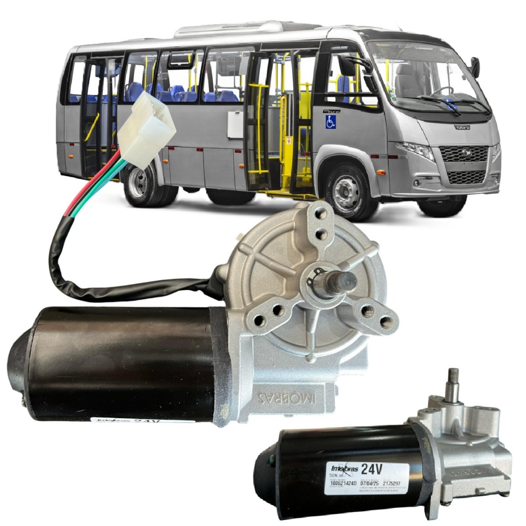 Motor Limpador Para-Brisa Micro Ônibus Volare 24V Imobras - 100521424