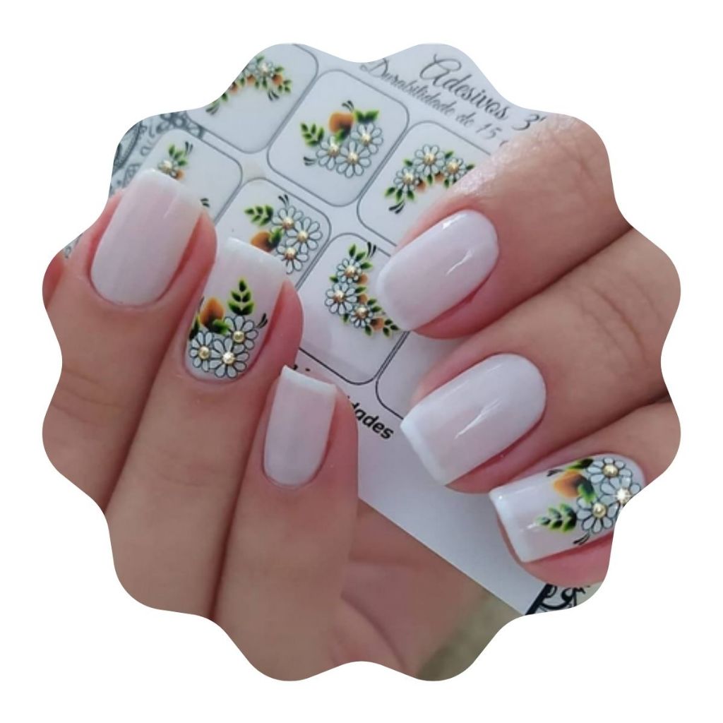 Kit Unhas Achadinhos Nail 30 Par Adesivos de Unhas e Leve 1 Esmalte Mimo - Alemay e GViana Unhas