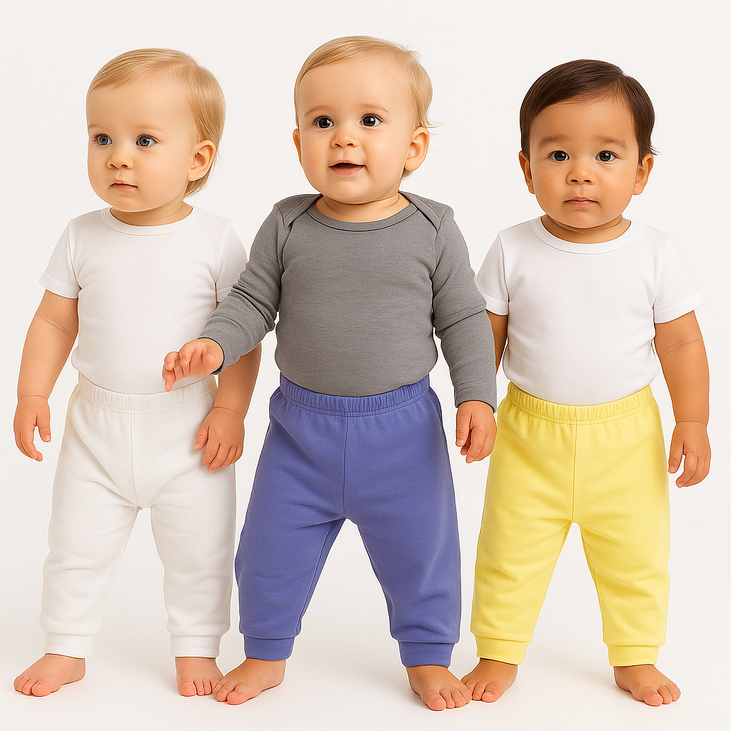 Kit 3 Calças Infantil Pijama Bebê Super Confortável Lançamento