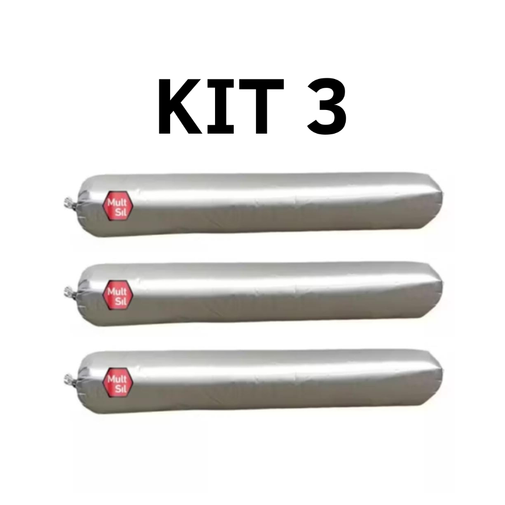 Kit 3 PU40 Sache Multsil Selante Construção Cola Adesivo Profissional Poliuretano 800g