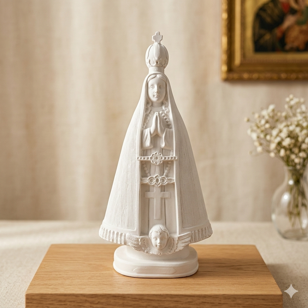 Kit 2 4 ou 6 Nossa Senhora Aparecida 20cm Gesso Cru Branco Imagem Sacra Para Pintar Artesanato Católico