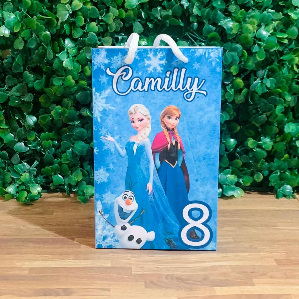 Sacolinha Personalizada Frozen Infantil -Festa Lembrancinhas Mimos Aniversário – Todos os temas