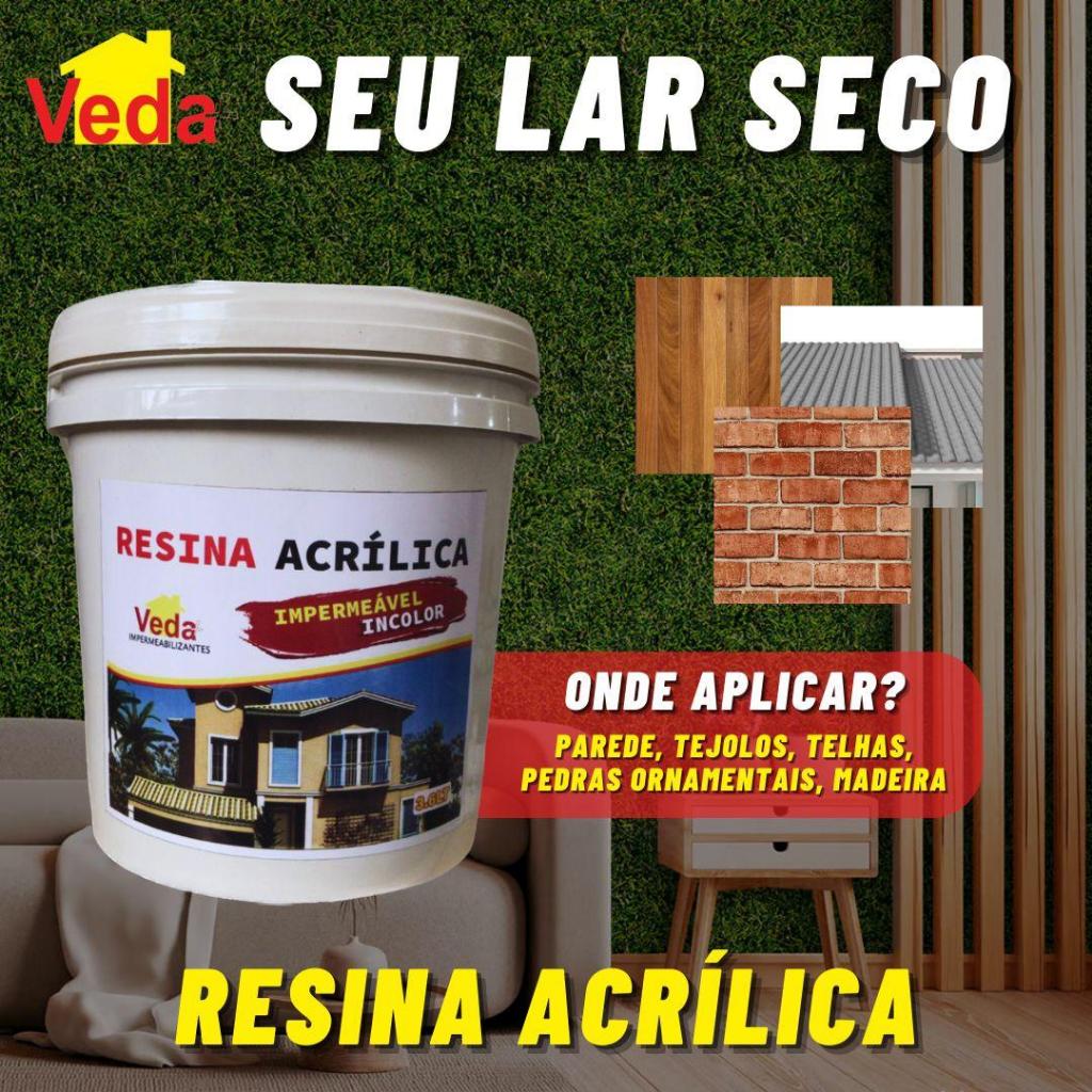 VEDA + RESINA ACRÍLICA 1L PEDRA/MADEIRA/PISO/CONCRETO
